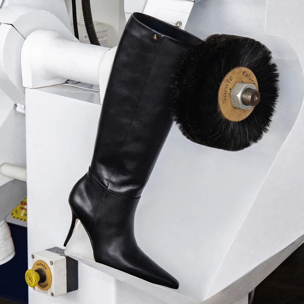 Larroude Carine Boot In Black Leather NWT - Picture 2 of 16